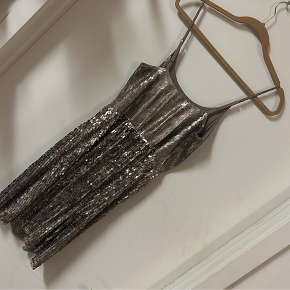 Express Shimmering Sequin Party Dress - Picture 4 of 5